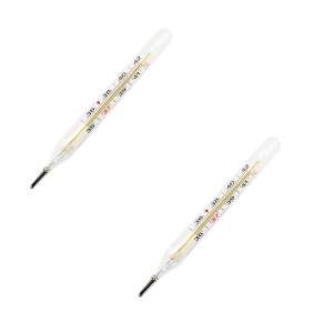 Glass Oral Thermometers for Fast Temperature Reading (2pc)