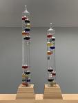 Galileo Thermometer with Wooden Base - 25" Tall