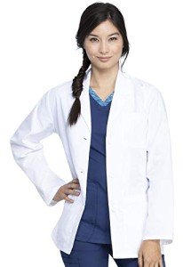 Dickies Women's 28" White Poplin Lab Coat