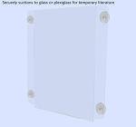 Acrylic Double-Sided Sign Holder with Suction Cups