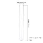 10 Clear Plastic Test Tubes with Cork Stoppers