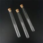 10 Clear Plastic Test Tubes with Cork Stoppers