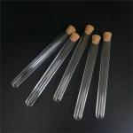 10 Clear Plastic Test Tubes with Cork Stoppers