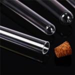 10 Clear Plastic Test Tubes with Cork Stoppers