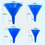 Liqvee Blue Funnel Set - 4 Durable Sizes