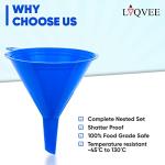 Liqvee Blue Funnel Set - 4 Durable Sizes