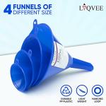 Liqvee Blue Funnel Set - 4 Durable Sizes
