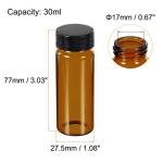 30mL Brown Glass Reagent Media Bottles - 10 Pack