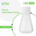 Plastic Erlenmeyer Flask Set, 25ml, 12pcs