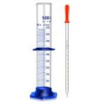 500ML Glass Graduated Cylinder with Plastic Base
