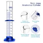 500ML Glass Graduated Cylinder with Plastic Base