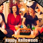 50 Clear Plastic Test Tubes with Caps - Halloween