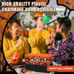 50 Clear Plastic Test Tubes with Caps - Halloween