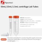 50mL Conical Centrifuge Tubes - 25 Pack