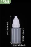 10 Pack of 15ml Plastic Dropper Bottles