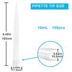 ONiLAB 10mL Universal Pipette Tips - 100 Pack