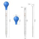 4 Pack 10ml Glass Dropper Pipettes with Cleaners