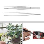 Stainless Steel 8-Inch Tweezers Set - 4 Pieces