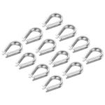 PATIKIL M3 Stainless Steel Wire Rope Thimbles - 20 Pack