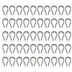 304 Stainless Steel Wire Rope Thimbles - 50 Pieces
