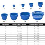 9 Pack Tapered Rubber Filter Adapter Cones