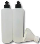 16 oz Refillable Squeeze Bottles with Dispenser Caps