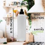 16 oz Refillable Squeeze Bottles with Dispenser Caps
