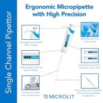 Nero Ergonomic Adjustable Volume Micropipette 100-1000ul