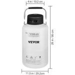 VEVOR 10L Aluminum Liquid Nitrogen Tank with Accessories