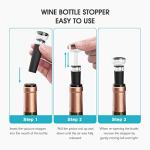 4-Pack Vacuum Wine Stoppers with Silicone Caps