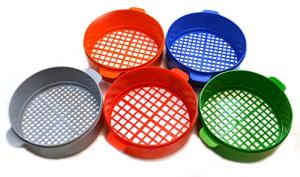 EISCO 5-Pack Stackable Plastic Sifters, 8