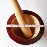 Wooden Mortar and Pestle Set for Grinding Herbs