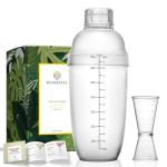 Plastic Cocktail Shaker Set with Jigger, 24 oz