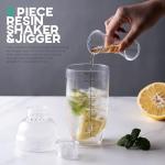 Plastic Cocktail Shaker Set with Jigger, 24 oz