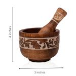 Wooden Mortar and Pestle Set for Spices