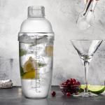 Plastic Cocktail Shaker Set with Jigger, 24 oz