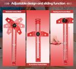 Adjustable Aluminum Sliding T-Square Ruler