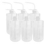 6-Pack 500ml Plastic Safety Wash Bottles
