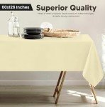 Ivory Rectangle Tablecloths - 2 Pack, 60x126 Inches