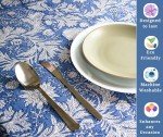 VISTALOOM Cotton Block Print Table Cloth 54x108 Inch