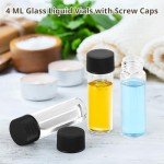 100PCS 4ML Clear Glass Vials with Caps