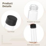 100PCS 4ML Clear Glass Vials with Caps