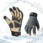 Winter Waterproof Pig Leather Work Gloves - Size L