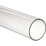 Clear Acrylic Rigid Round Tube - 3/4" ID, 12" Length