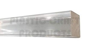Clear Acrylic Square Rods, 1" x 24", Pack of 2