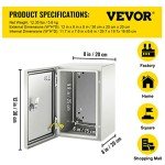 VEVOR NEMA Steel Enclosure - Waterproof Junction Box