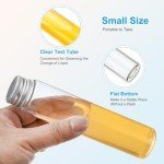 PATIKIL 110ml Clear Plastic Test Tubes with Caps