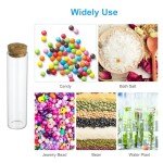 60ml Glass Test Tubes with Cork Stoppers - 10pcs