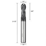 WEXWE Tools Carbide Ball Nose End Mill Set