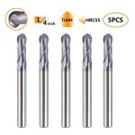 5PCS Ball Nose End Mill Cutter Set